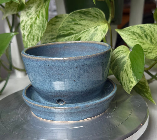 Blue Planter - 3”