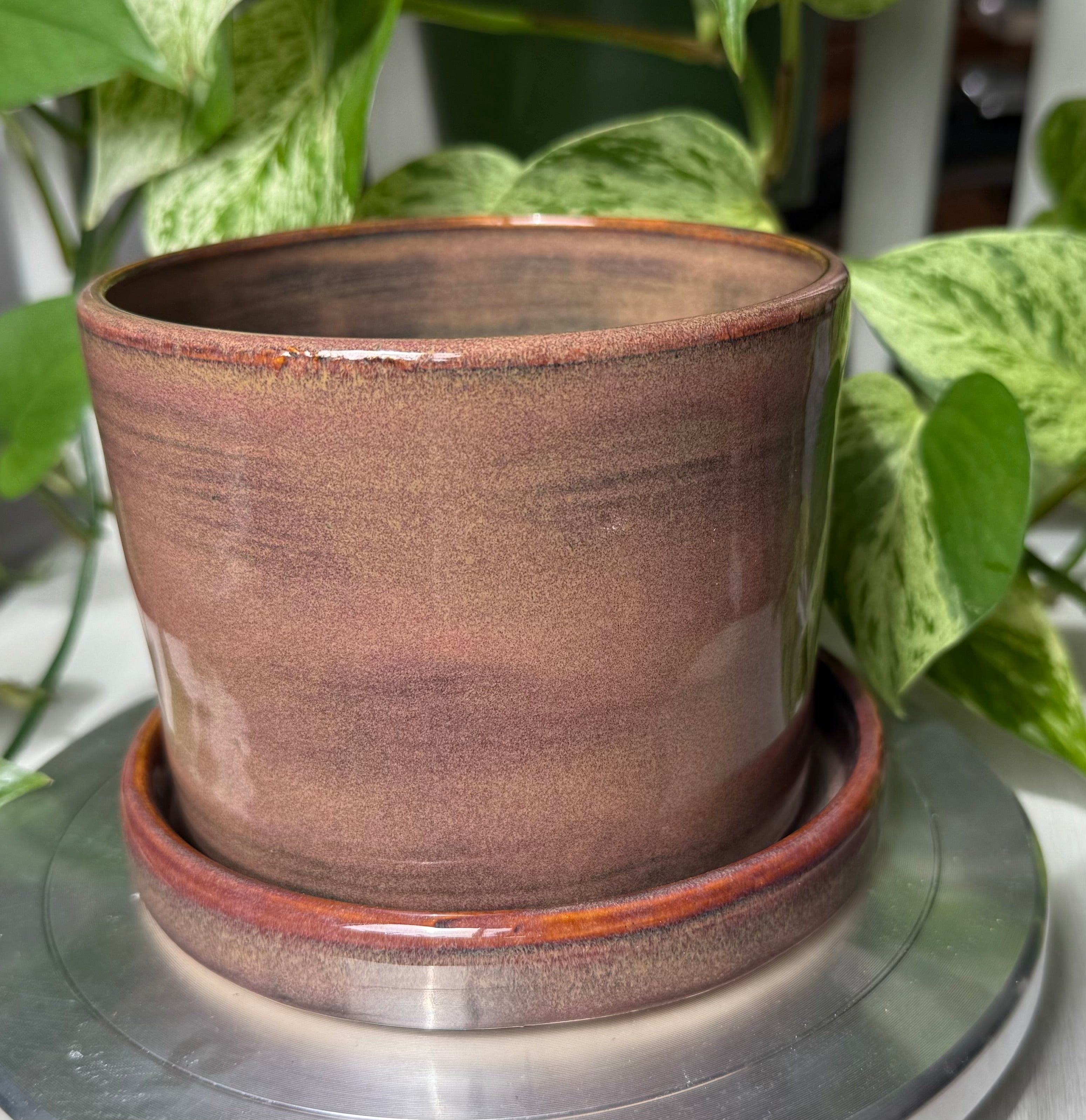 Reddish Brown Planter - 5”