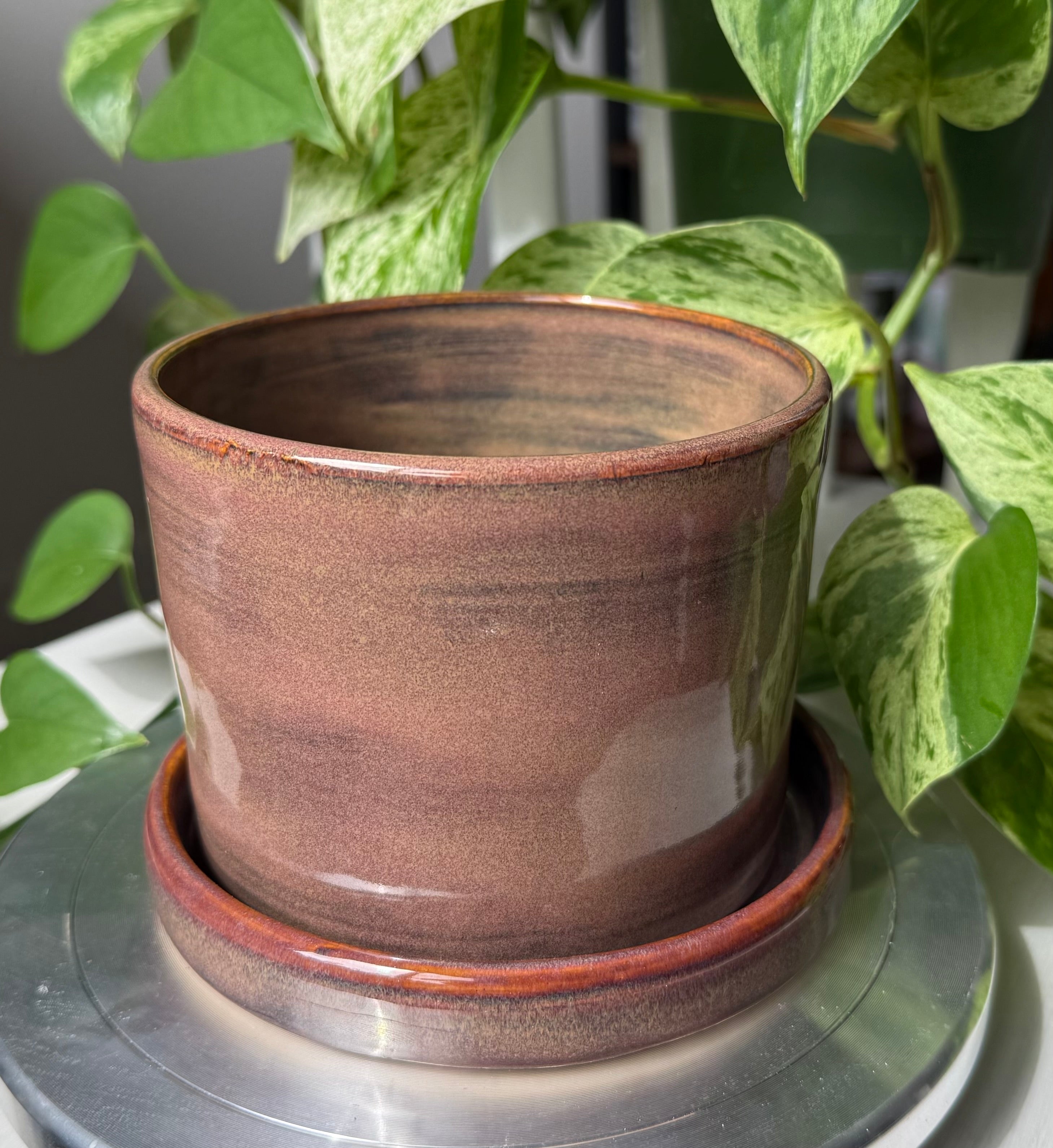 Reddish Brown Planter - 5”