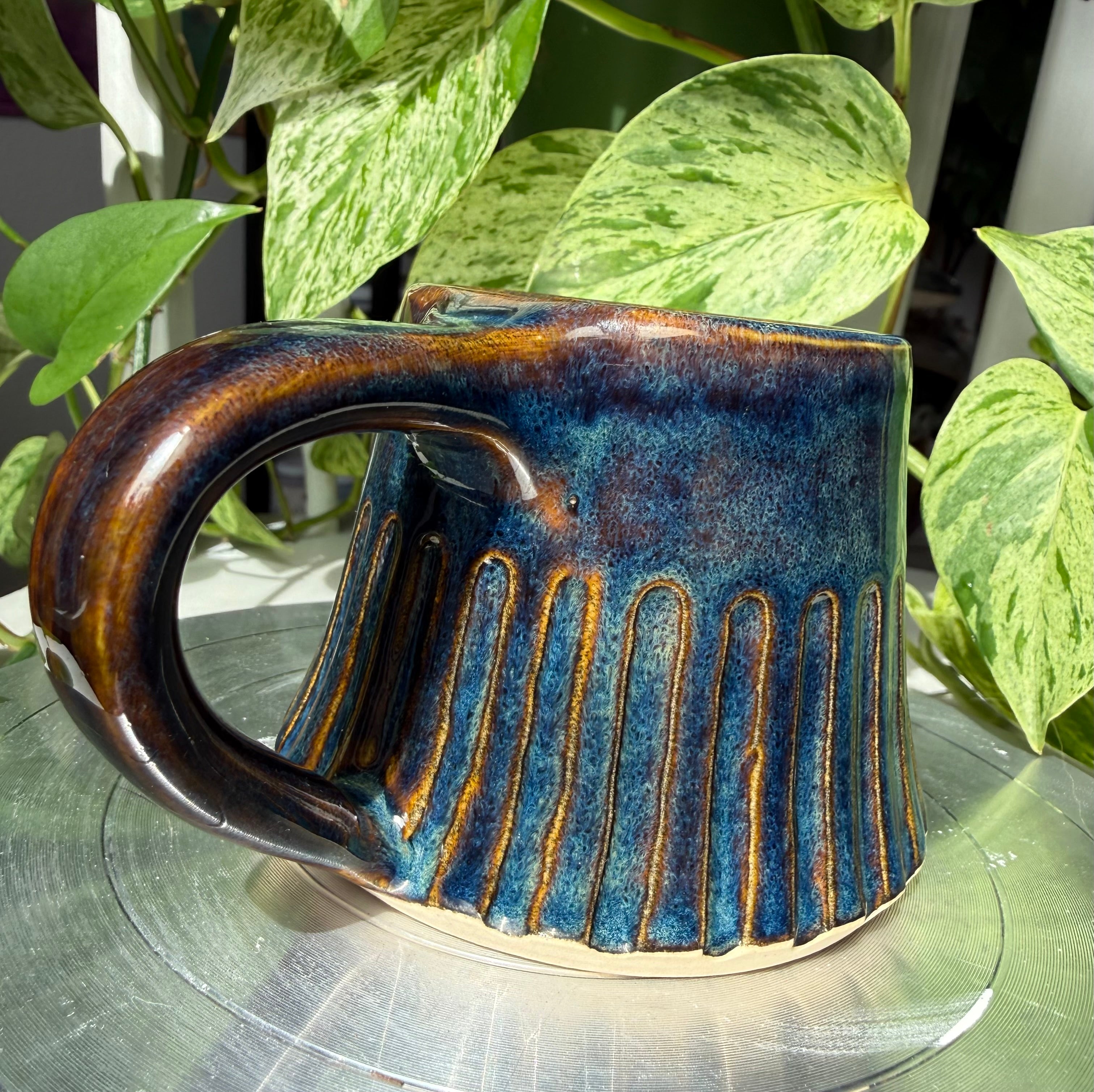 Blue Brown Mug